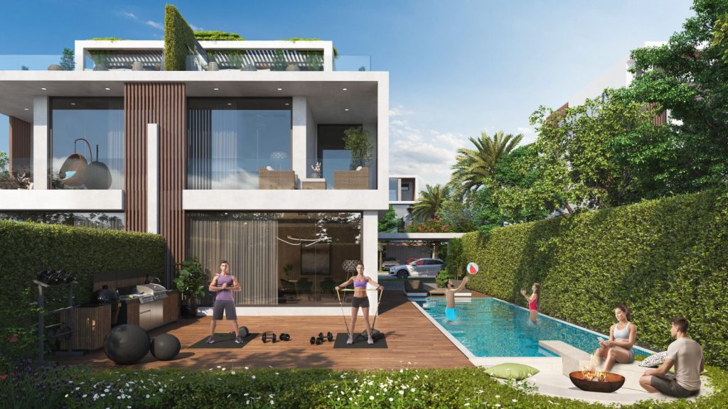 Damac Park Greens twin Villas at Damac Hills Akoya, 5 Bedroom Villas with Maidroom