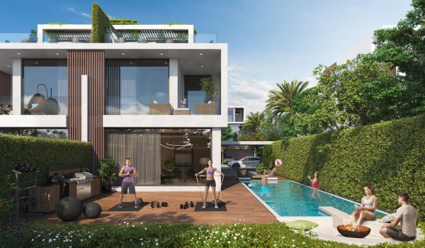 Damac Park Greens twin Villas at Damac Hills Akoya, 5 Bedroom Villas with Maidroom