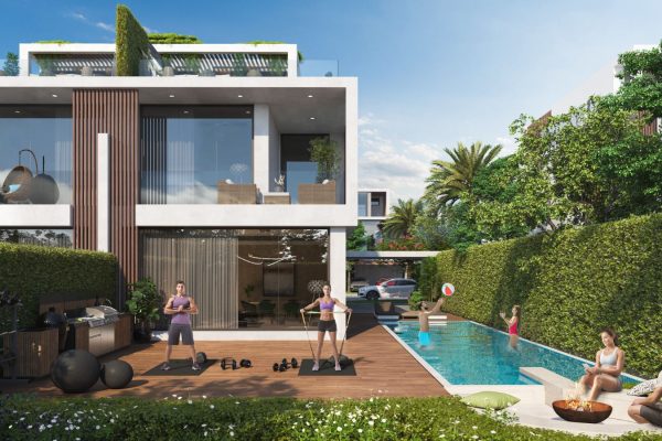 Damac Park Greens twin Villas at Damac Hills Akoya, 5 Bedroom Villas with Maidroom